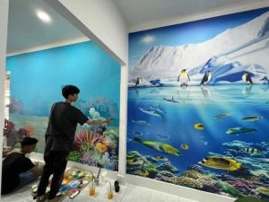 tranh 3D dán tường