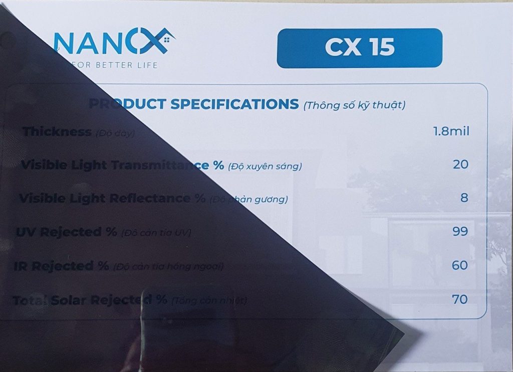 mã phim CX 15 dán kính