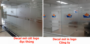 decal dán kính mờ